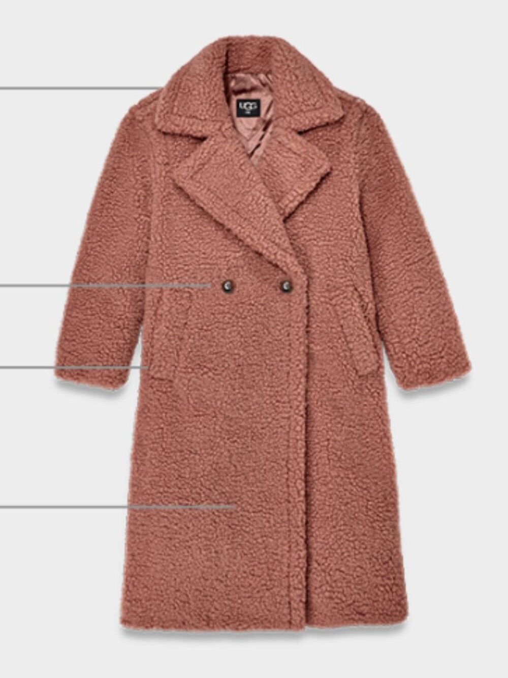 UGG Gertrude Oversized Long Teddy Coat